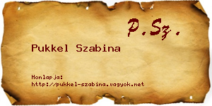 Pukkel Szabina névjegykártya